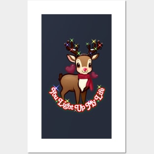 Reindeer Lights Posters and Art